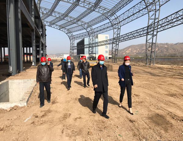 市建管局副局長田曉東帶隊督查指導平?jīng)鲞^境車輛綜合服務中心（一期）項目 開（復）工工作(圖2)